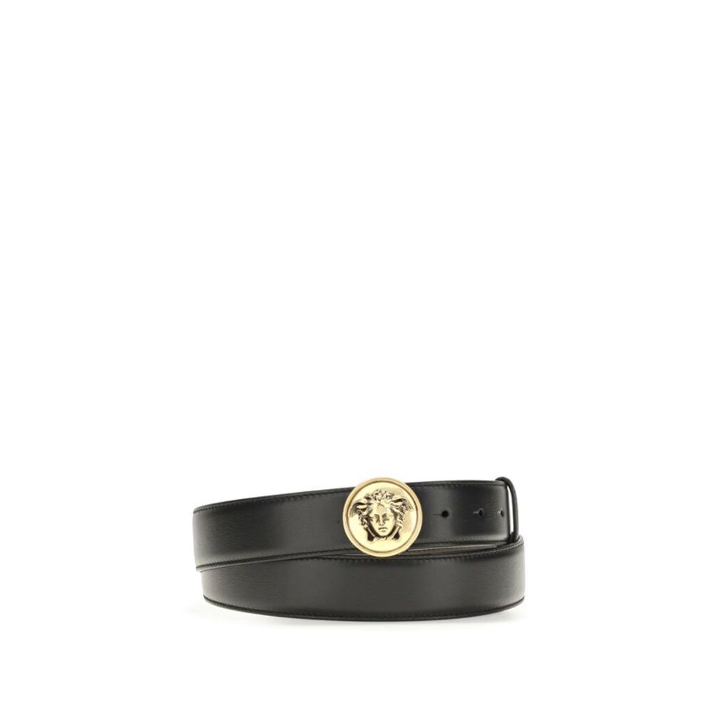 Versace Men Medusa Buckle Leather Belt